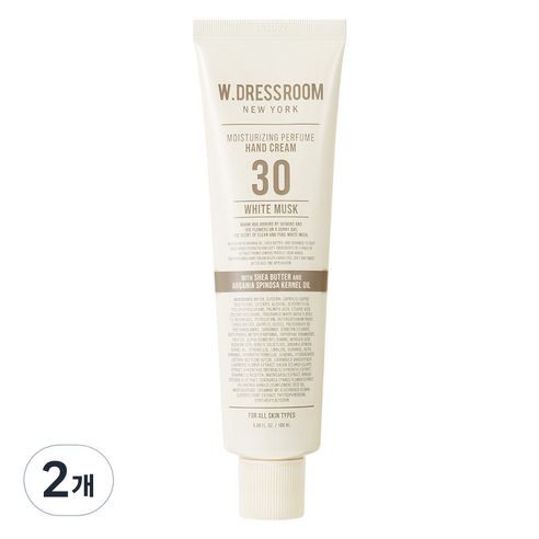더블유드레스룸 퍼퓸 핸드크림 30 화이트머스크, 100ml, 2개