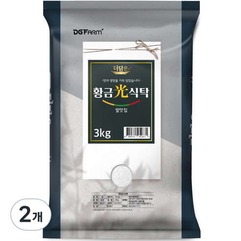 대구농산 더담은 황금빛식탁 백미, 3kg, 2개