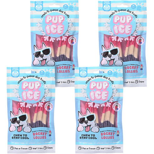 강아지 제로랩스 펍아이스 로켓롤리 간식, 혼합맛(스트로베리/블루베리), 90g, 4개