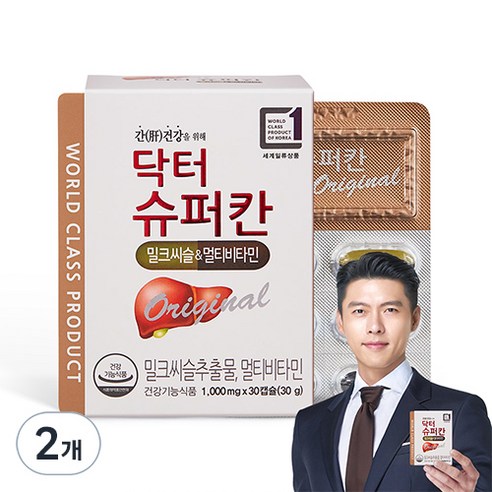 닥터슈퍼칸 에이치엘사이언스 밀크씨슬 멀티비타민 30g, 30정, 2개