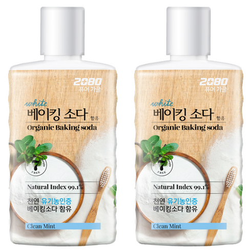 2080퓨어 베이킹소다 가글, 750ml, 2개