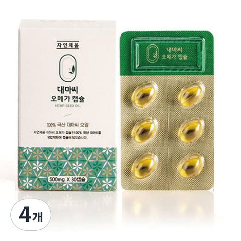 자연채움 대마씨 오메가 오일 캡슐, 4개, 15g