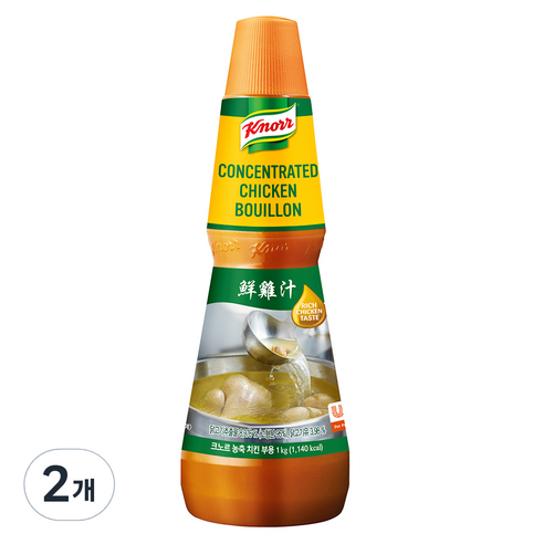 크노르 농축 치킨 부용, 1kg, 2개
