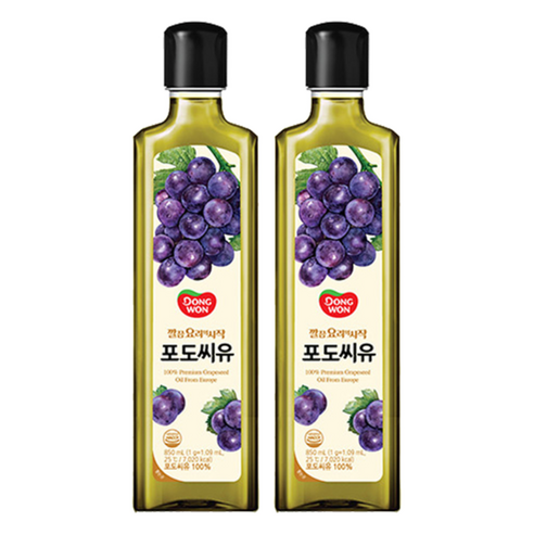 동원 포도씨유, 850ml, 2개