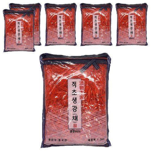토호식품 적초생강 채, 6개, 1.3kg