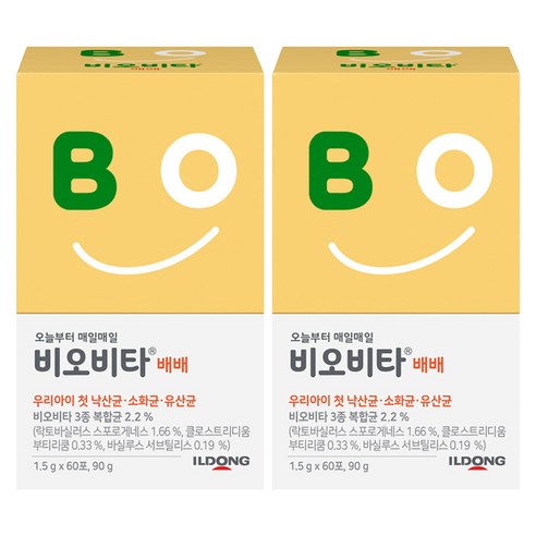 비오비타 배배 유아 유산균, 90g, 2개