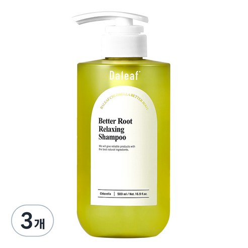 달리프 클로렐라 베러 루트 릴렉싱 탈모 완화 기능성 샴푸, 500ml, 3개