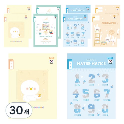 펜피아 800 초등제본 1-2 수학 노트, 랜덤발송, 30개