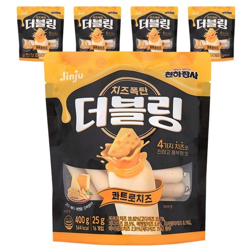 더블링 천하장사 콰트로치즈 소시지, 400g, 5개