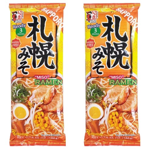 이쯔키 삿포로풍 미소 라멘 2인분 186g, 2개