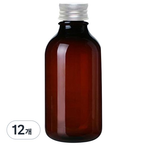 병도매닷컴 ARB520 갈색 음료용기 알루미늄 실버캡, 520ml, 12개