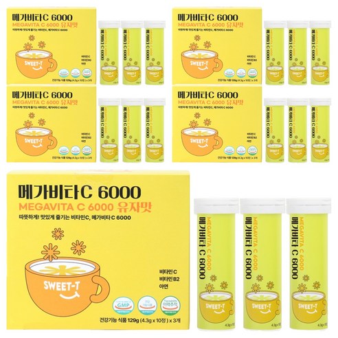 메가비타C 6000 43g x 3p, 5개, 30정