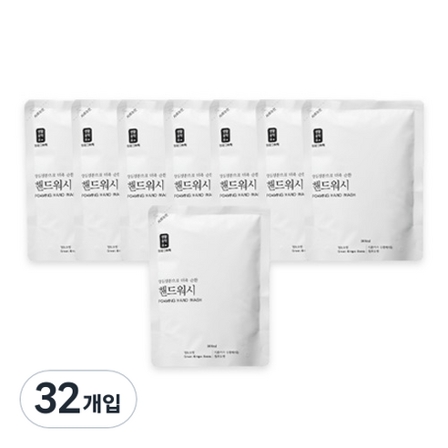 생활공작소 핸드워시 리필 청포도향, 200ml, 32개입