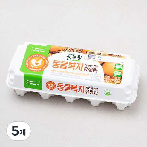 풀무원 동물복지 유정란 520g, 10구, 5개
