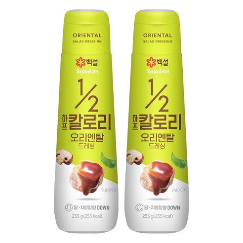 백설 하프칼로리 오리엔탈 드레싱, 255g, 2개