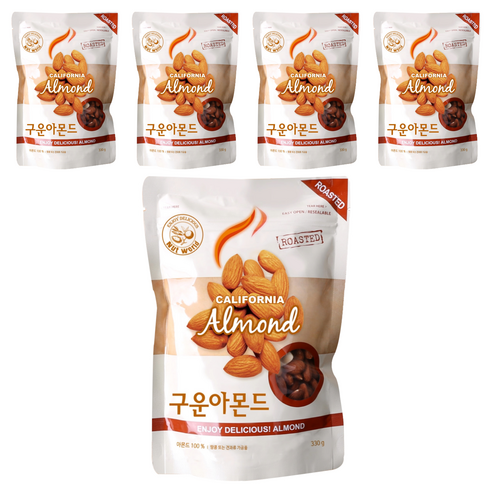 구운아몬드, 330g, 5개