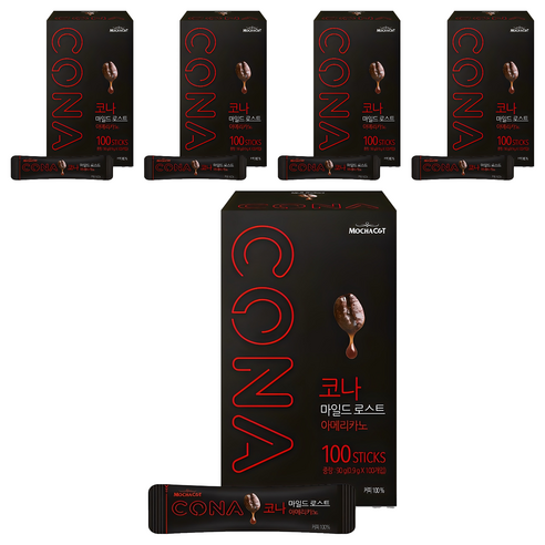 CONA 마일드로스트 원두커피믹스, 900mg, 100개입, 5개