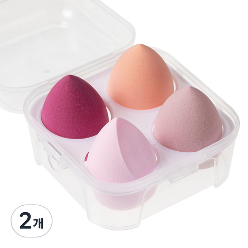 비타할로 에그 퍼프 4종 + 케이스, 2개, 무향