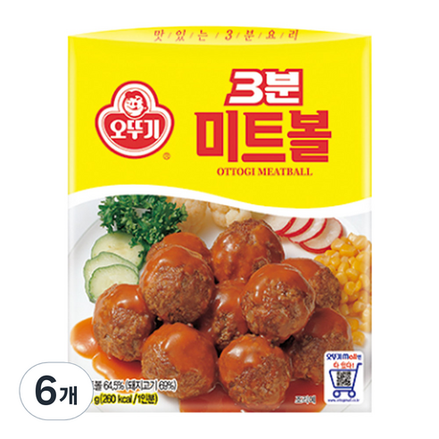 오뚜기 3분 미트볼, 150g, 6개