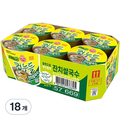 오뚜기 컵누들 잔치쌀국수, 34.2g, 18개
