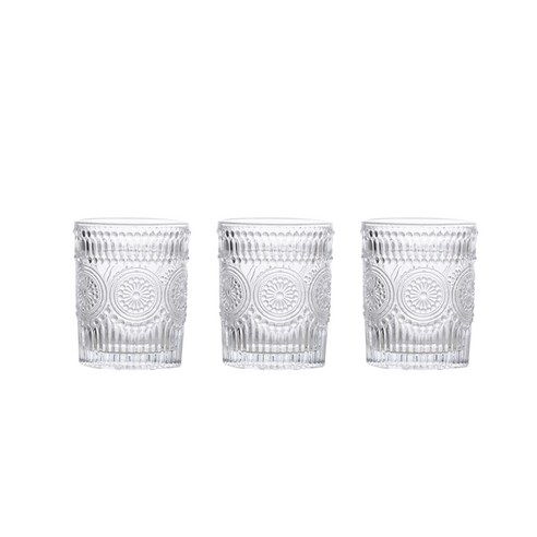 아크로 유리잔 300ml, 투명, 3개