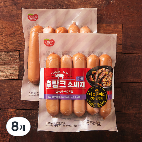 동원 마늘 후랑크, 300g, 8개