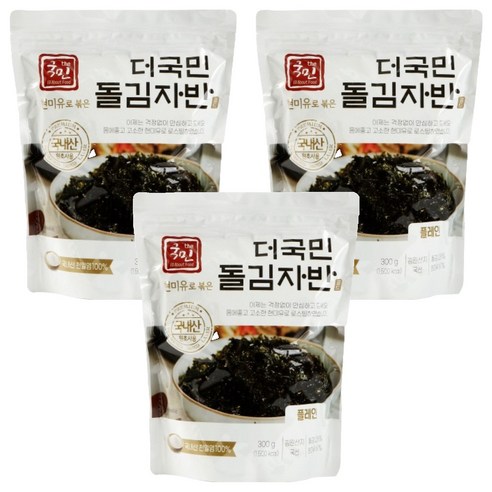 더국민 현미유로 볶은 돌김자반, 300g, 3개