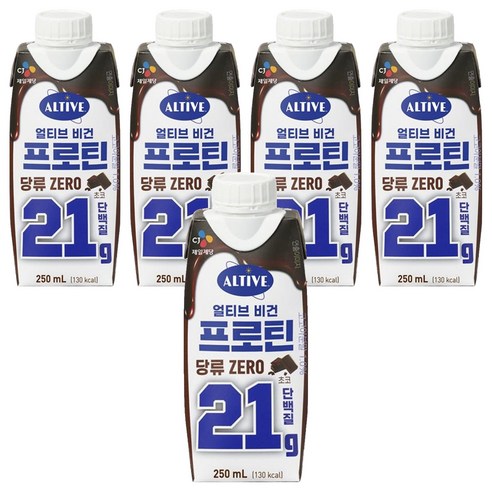 얼티브 비건 프로틴 초코, 250ml, 5개