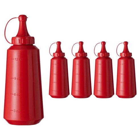 일상속반짝 빨간 끈캡 케찹 초장통, 5개, 360ml