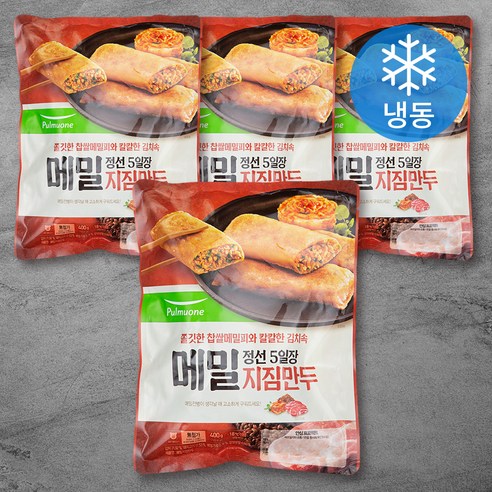 풀무원 생가득 정선 5일장 메밀 지짐만두 (냉동), 400g, 4개입