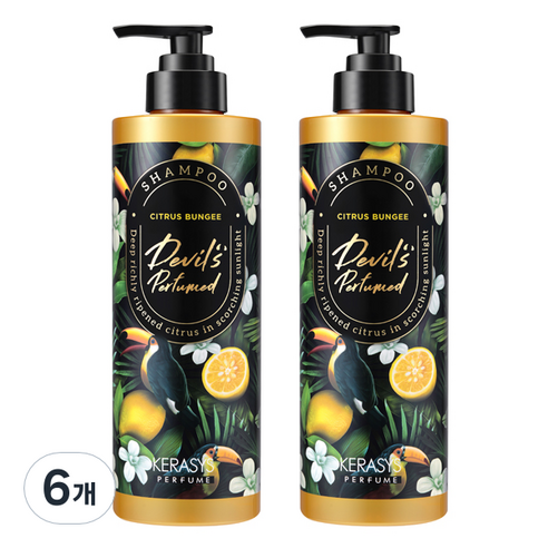 케라시스 데빌스 퍼퓸 시즌2 샴푸 시트러스 번지, 6개, 500ml
