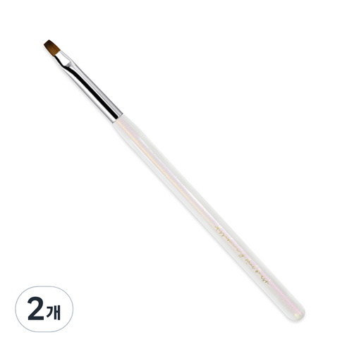 메이브라운 고급모 네일브러쉬 평붓, 2개, 오로라