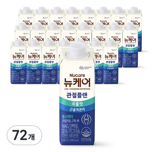 뉴케어 대상웰라이프 관절플랜 곡물맛, 200ml, 72개