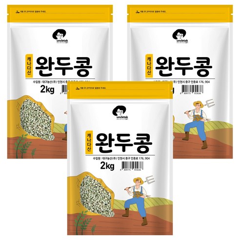 엉클탁 완두콩, 2kg, 3개