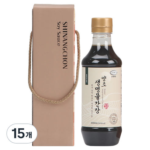신앙촌 기쁨 1호 양조간장, 500ml, 15개