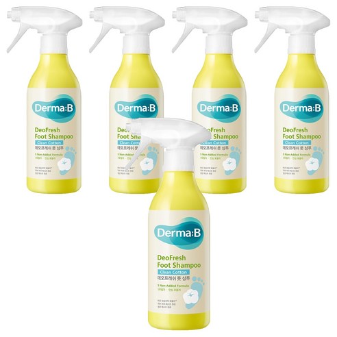 더마비 데오프레쉬 풋 샴푸 클린코튼향, 1개입, 5개, 400ml