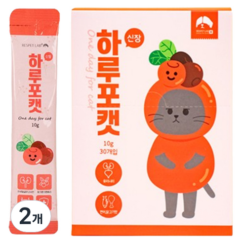 리스펫랩 고양이 하루포캣 영양제, 유리너리+신장, 300g, 2개