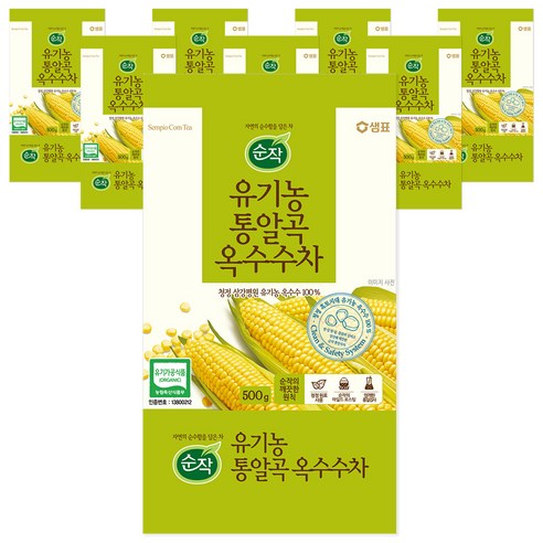 순작 유기농 통알곡 옥수수차, 1개입, 8개