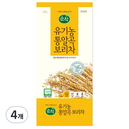 순작 유기농 통알곡 보리차, 1kg, 1개입, 4개