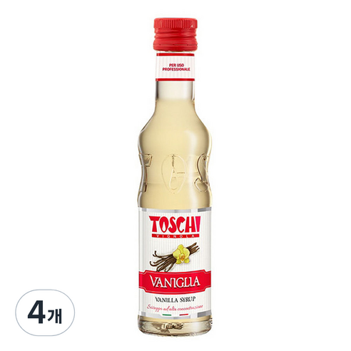 토스키 바닐라 시럽, 4개, 250ml