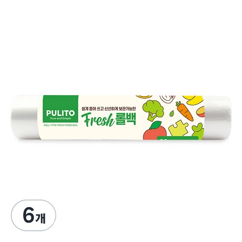 뿌리또 롤백 30cm x 40cm, 대(L), 200개입, 6개