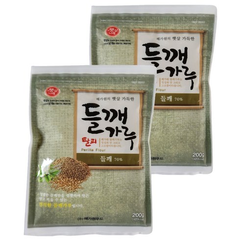 해가원 들깨가루 탈피 기피, 200g, 2개