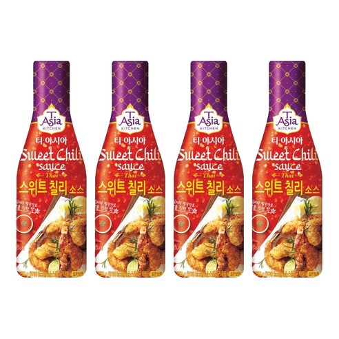 티아시아키친 스위트 칠리 소스, 290g, 4개