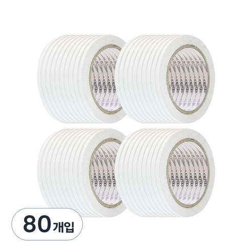 엠파이어 산업용 양면테이프 5mm x 20m, 화이트 반투명, 80개입