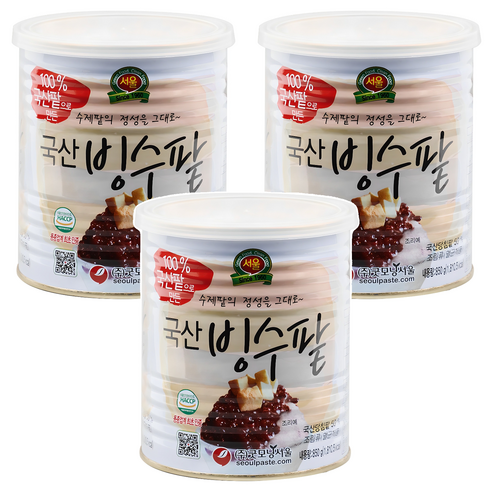 굿모닝서울 국산빙수팥, 850g, 3개