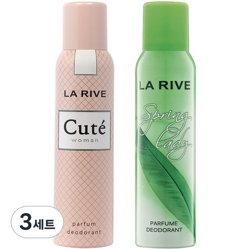 라리브 우먼 데오드란트 큐트 150ml + 스프링레이디 150ml, 3세트