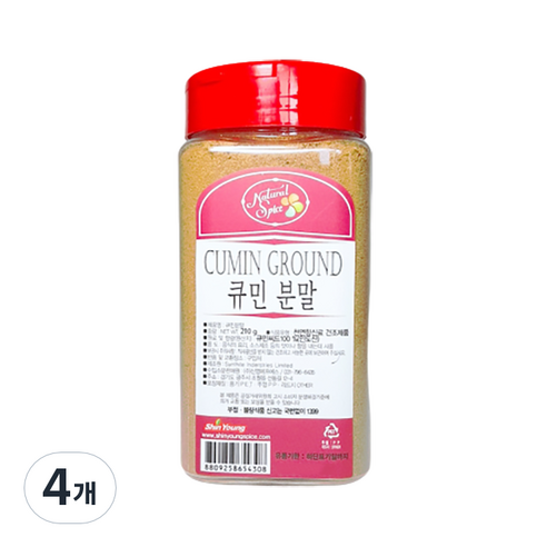 내츄럴스파이스 큐민분말, 210g, 4개
