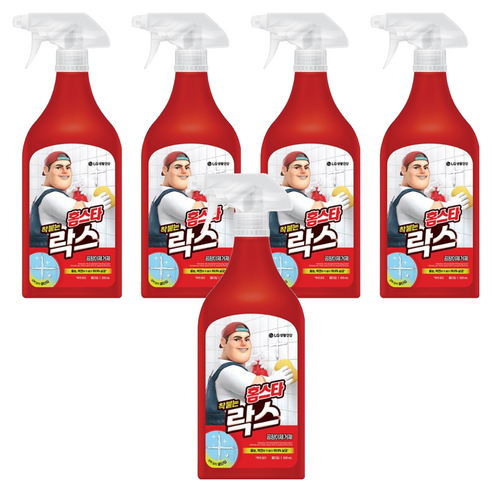 홈스타 착 붙는 락스 스프레이, 500ml, 5개