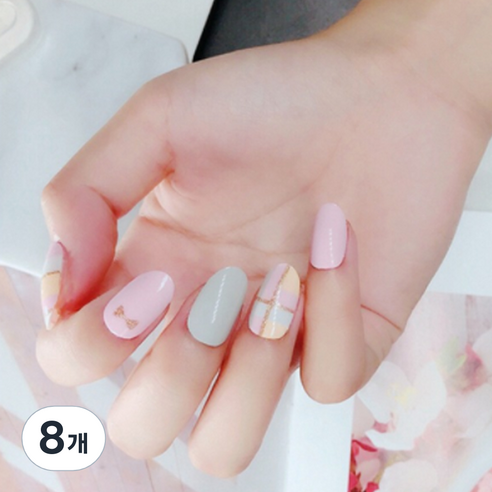 이엘피코리아 네일스티커 Q910 벡터글리터, 8개