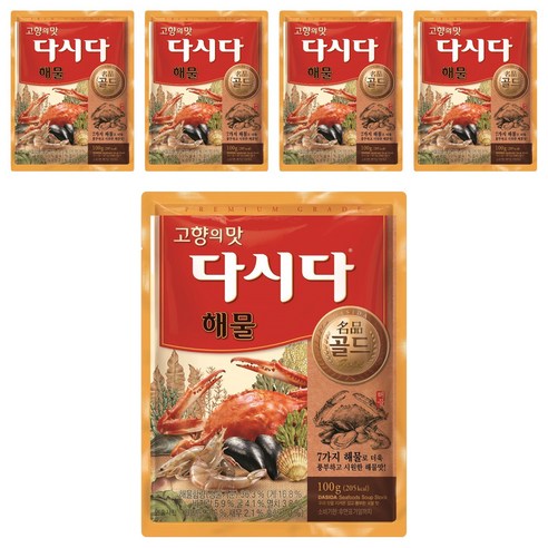 다시다 명품골드조개, 96g, 5개